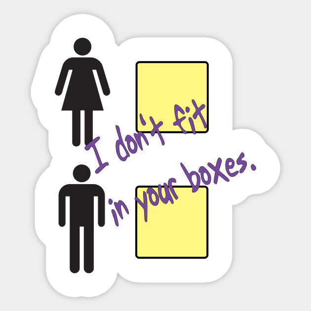 Gender Non-Binary Sticker by candhdesigns